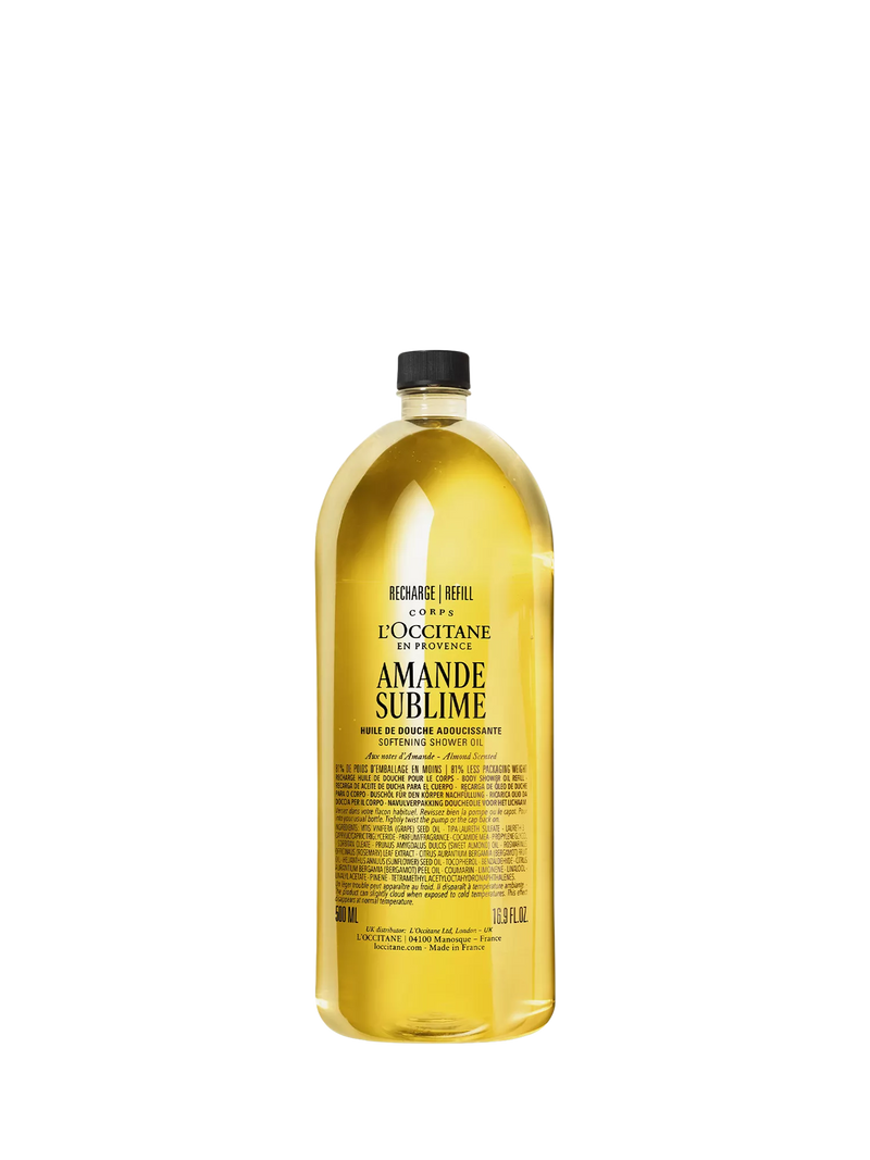 L'OCCITANE Almond Shower Oil 500ml, imported from the UK