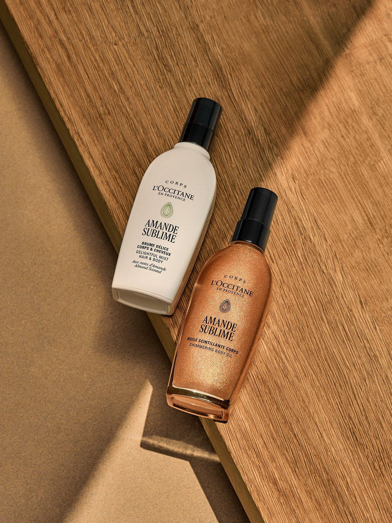 L'OCCITANE Almond Delightful Hair & Body Mist 100ml (British brand)