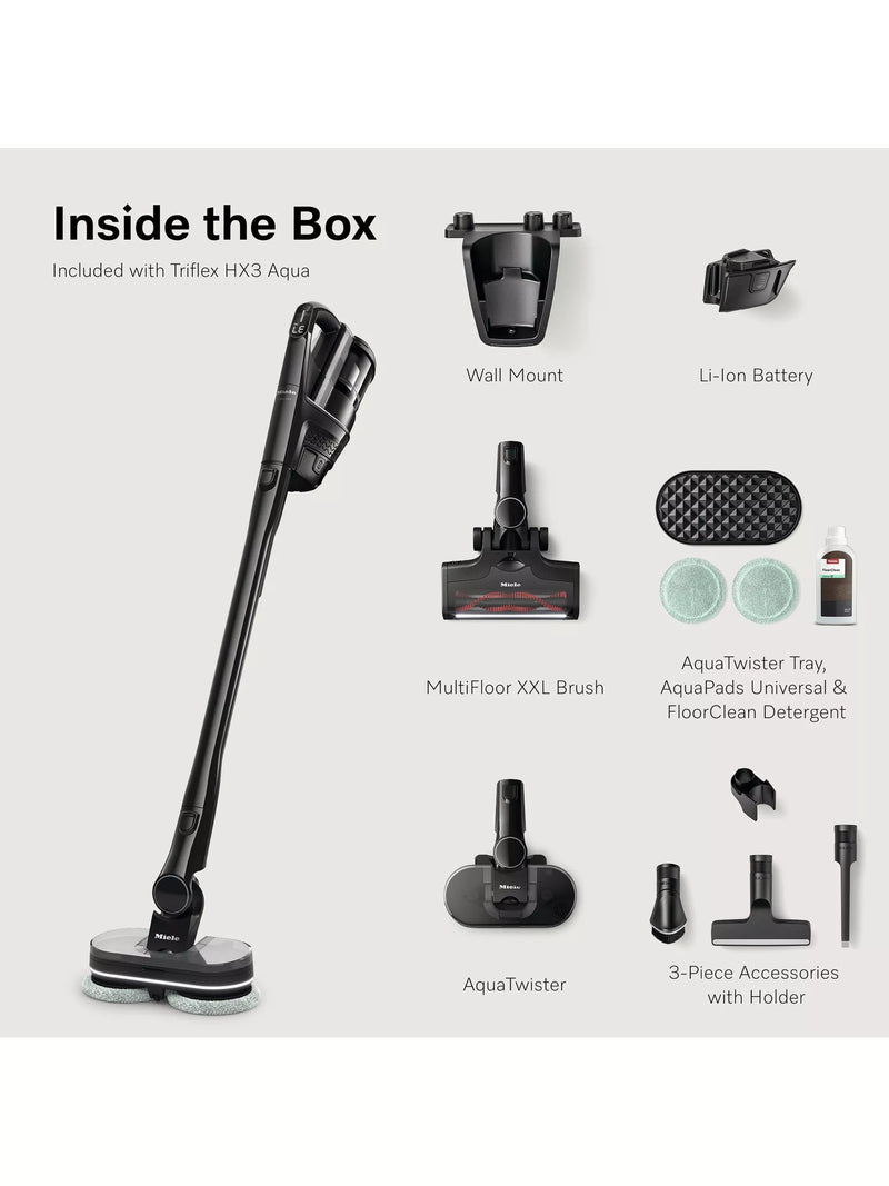 Miele Triflex HX3 AquaTwister cordless vacuum cleaner - British product