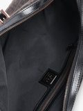 Pre-loved Fendi Zucca canvas top handle bag brown (British brand)