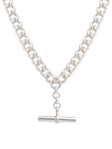 John Lewis LARNAUTI Chunky T-Bar Necklace, Silver- Buy online at McGrocer