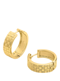 LARNAUTI gold textured hoop earrings - British product
