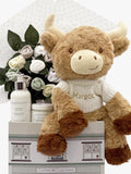 Babyblooms personalised Highland Cow welcome baby hamper, UK version