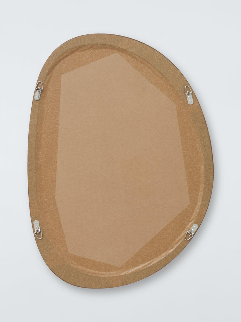 John Lewis mid-century circular wood wall mirror 75x55cm - British product