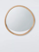 John Lewis John Lewis Float Circle Wall Mirror, Oak, 68cm- Buy online at McGrocer