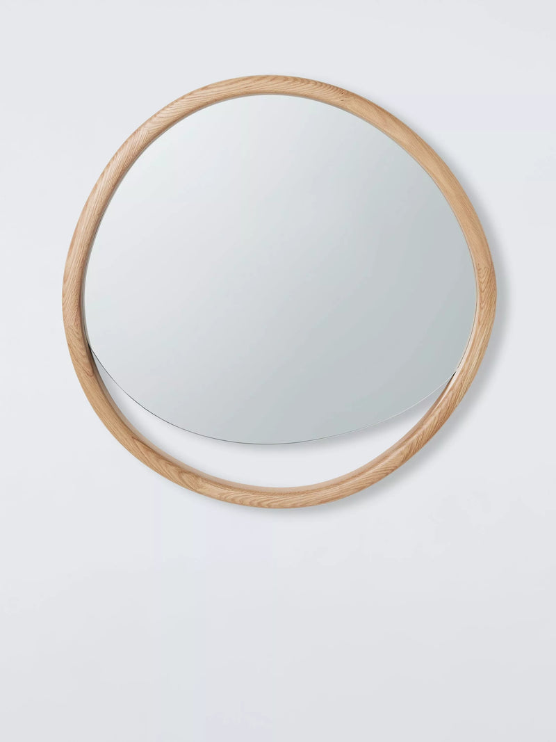 John Lewis round wall mirror 68cm oak (British brand)