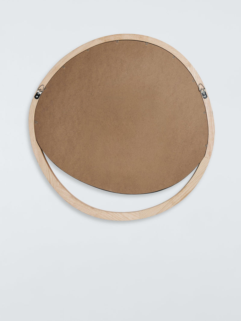 John Lewis round wall mirror 68cm oak (British brand)