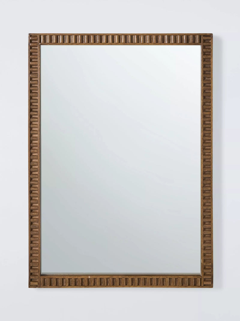 John Lewis step wood frame walnut wall mirror 70x50cm (British brand)