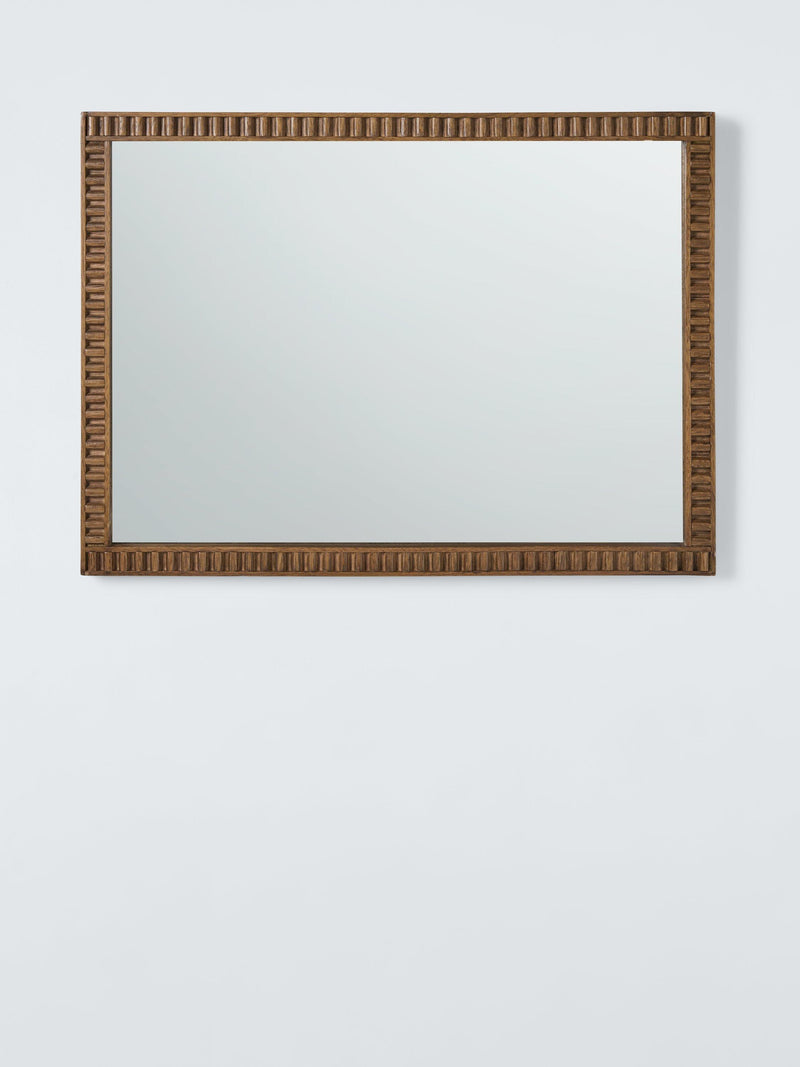 John Lewis step wood frame walnut wall mirror 70x50cm (British brand)