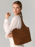 Crew Clothing tan leather shoulder bucket bag - British product