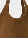 Crew Clothing tan leather shoulder bucket bag - British product