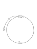 Monica Vinader Art Deco Initial Chain Bracelet Silver