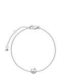 Monica Vinader Art Deco Initial Chain Bracelet Silver