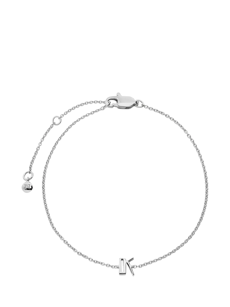 Monica Vinader Art Deco Initial Chain Bracelet Silver