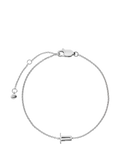 Monica Vinader Art Deco Initial Chain Bracelet Silver