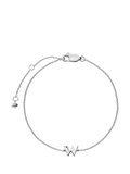 Monica Vinader Art Deco Initial Chain Bracelet Silver