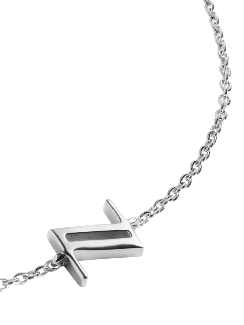 Monica Vinader initial Z silver chain bracelet, imported from the UK