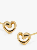 Monica Vinader gold infinity heart stud earrings, UK version