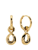 John Lewis Monica Vinader Infinity Drop Huggie Hoop Earrings Gold- Buy online at McGrocer