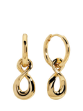 Monica Vinader gold vermeil huggie hoop earrings, UK version