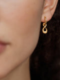 Monica Vinader gold vermeil huggie hoop earrings, UK version