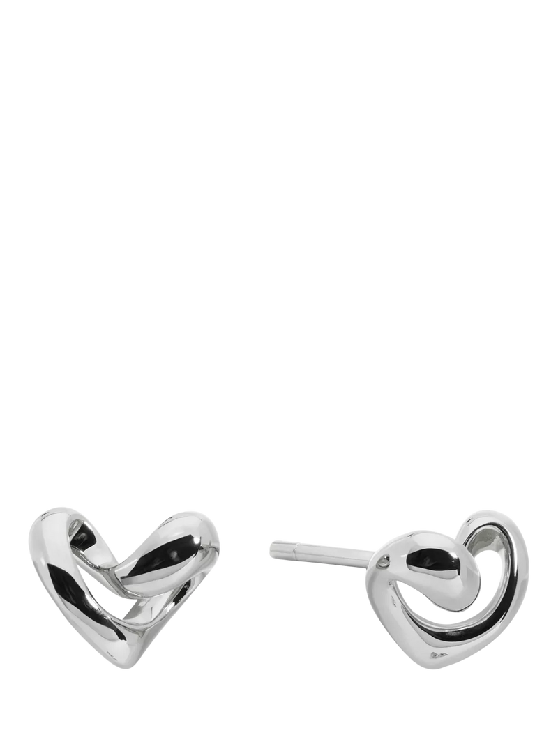 Monica Vinader Infinity Heart small stud earrings (British brand)