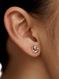 Monica Vinader Infinity Heart small stud earrings (British brand)