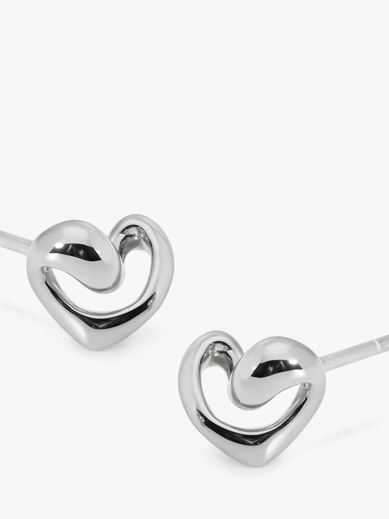 Monica Vinader Infinity Heart small stud earrings (British brand)