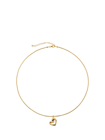 John Lewis Monica Vinader Infinity Heart Snake Chain Pendant Necklace in Gold- Buy online at McGrocer