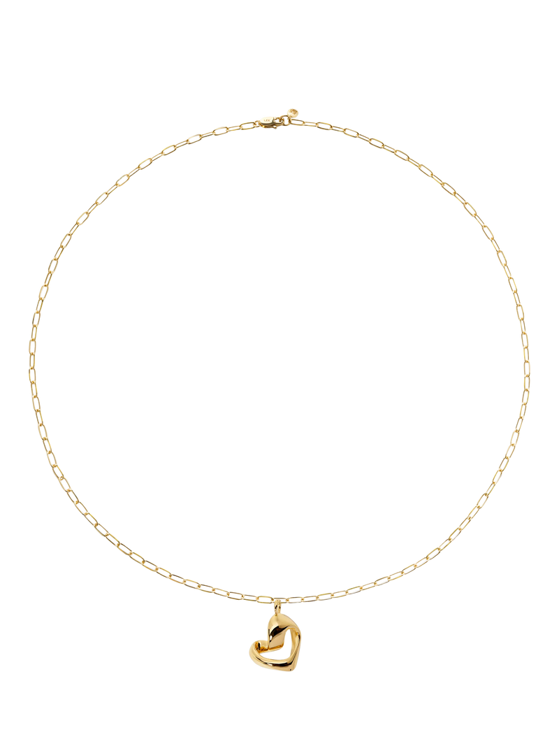 Monica Vinader Infinity Heart gold pendant necklace (British brand)