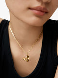Monica Vinader Infinity Heart gold pendant necklace (British brand)