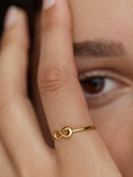 Monica Vinader infinity ring in gold (British brand)