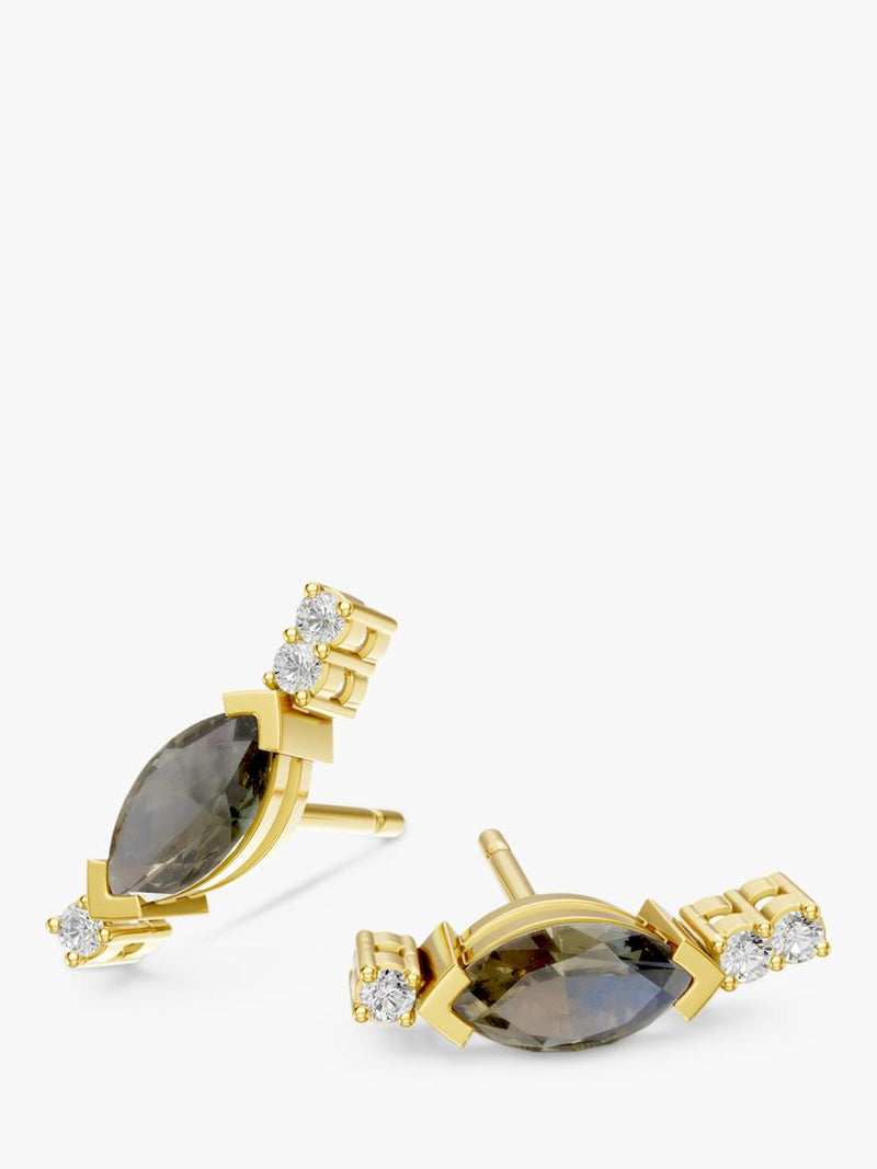 DPT Antwerp stud earrings quartz diamond, imported from the UK