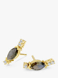 DPT Antwerp stud earrings quartz diamond, imported from the UK