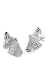 John Lewis DPT Antwerp Diamond Petite Fan Stud Earrings, White Plated- Buy online at McGrocer