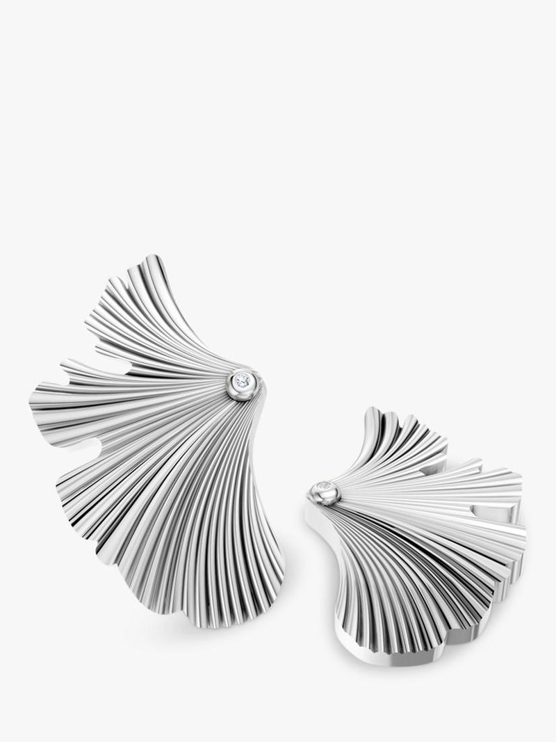 DPT Antwerp diamond fan stud earrings, imported from the UK