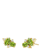 John Lewis DPT Antwerp Peridot and Diamond Stud Earrings, Yellow Gold Plated- Buy online at McGrocer