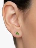 DPT Antwerp peridot diamond stud earrings, imported from the UK