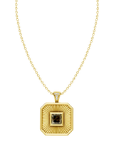John Lewis DPT Antwerp Quartz and Diamond Octagonal Pendant Necklace, Yellow Gold Plated- Buy online at McGrocer