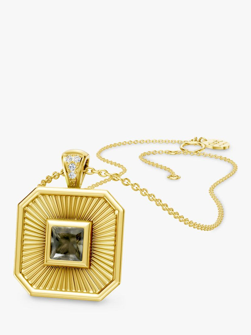 DPT Antwerp pendant necklace quartz diamond octagonal, UK version
