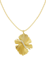 John Lewis DPT Antwerp Diamond Fan Pendant Necklace Yellow Gold Plated- Buy online at McGrocer