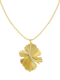 DPT Antwerp diamond fan pendant yellow gold plated, UK version