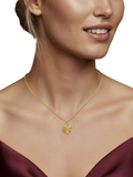 DPT Antwerp diamond fan pendant yellow gold plated, UK version
