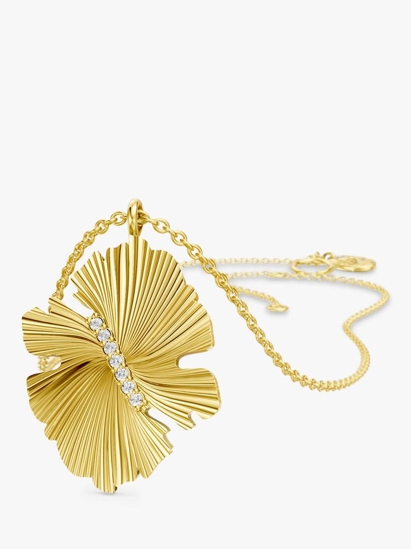 DPT Antwerp diamond fan pendant yellow gold plated, UK version