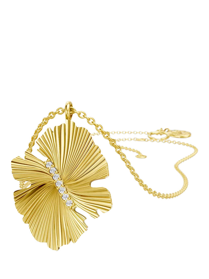 DPT Antwerp diamond fan pendant yellow gold plated, UK version