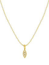 John Lewis DPT Antwerp Diamond Marquise Pendant Necklace Yellow Gold Plated- Buy online at McGrocer