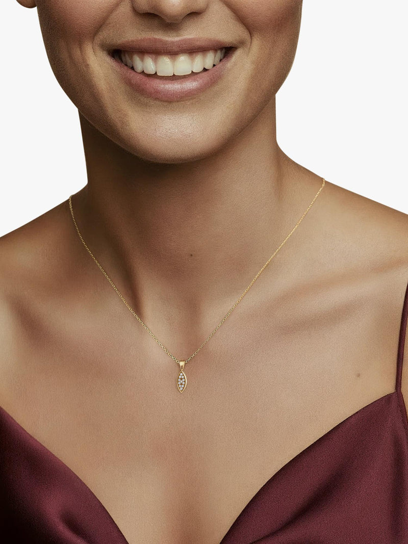 DPT Antwerp diamond marquise pendant necklace (British brand)