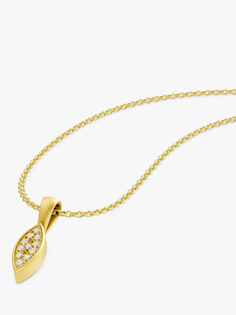 DPT Antwerp diamond marquise pendant necklace (British brand)