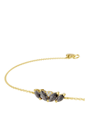 DPT Antwerp quartz and diamond chain bracelet yellow gold plated, imported from the UK