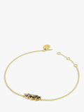 DPT Antwerp quartz and diamond chain bracelet yellow gold plated, imported from the UK